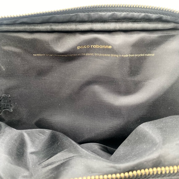 Paco Rabanne Cosmetic Makeup Bag Organizer Authentic Black Gold Excellent Cond. - Picture 5 of 5